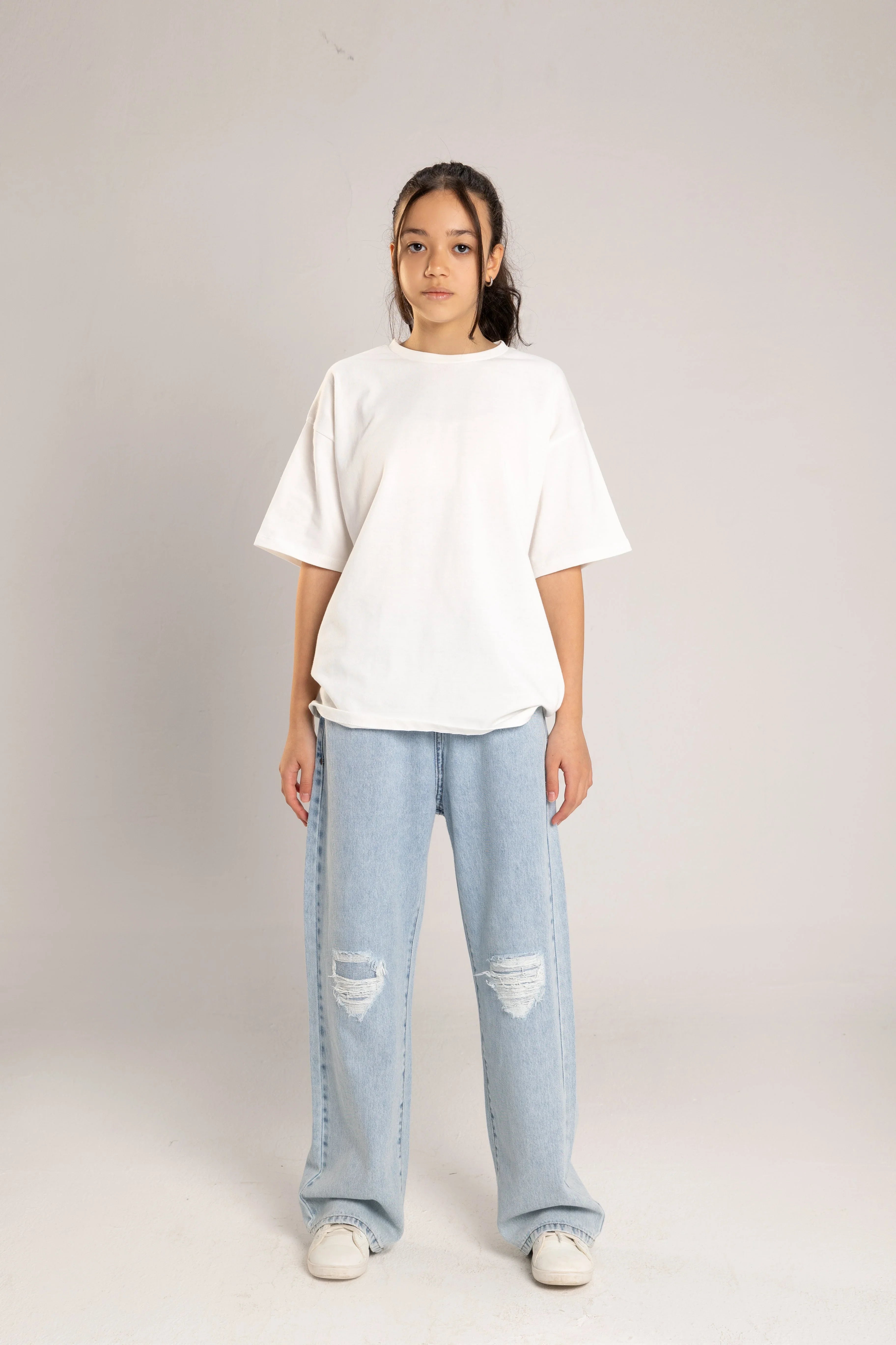 Ripped Wide-Leg Jeans