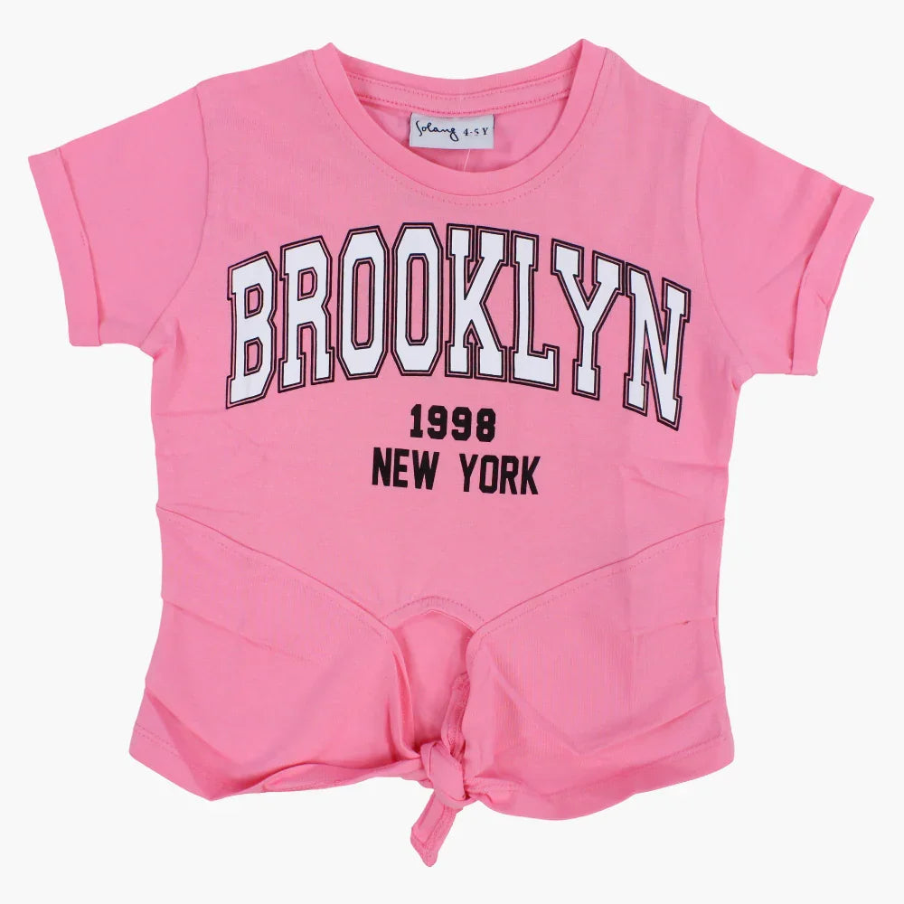Girls Cotton Printed T-Shirt