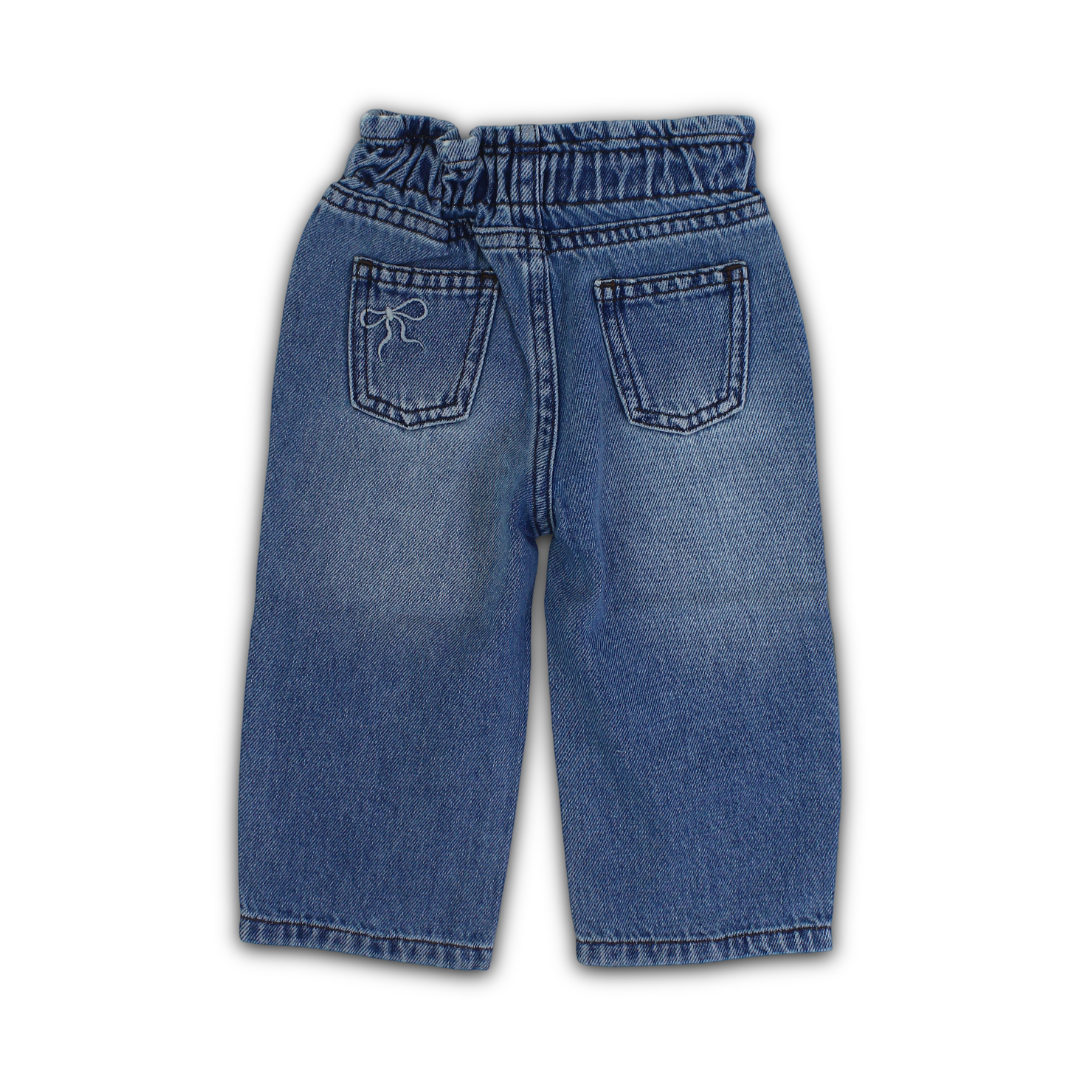Baby Girls Denim Pants – Blue