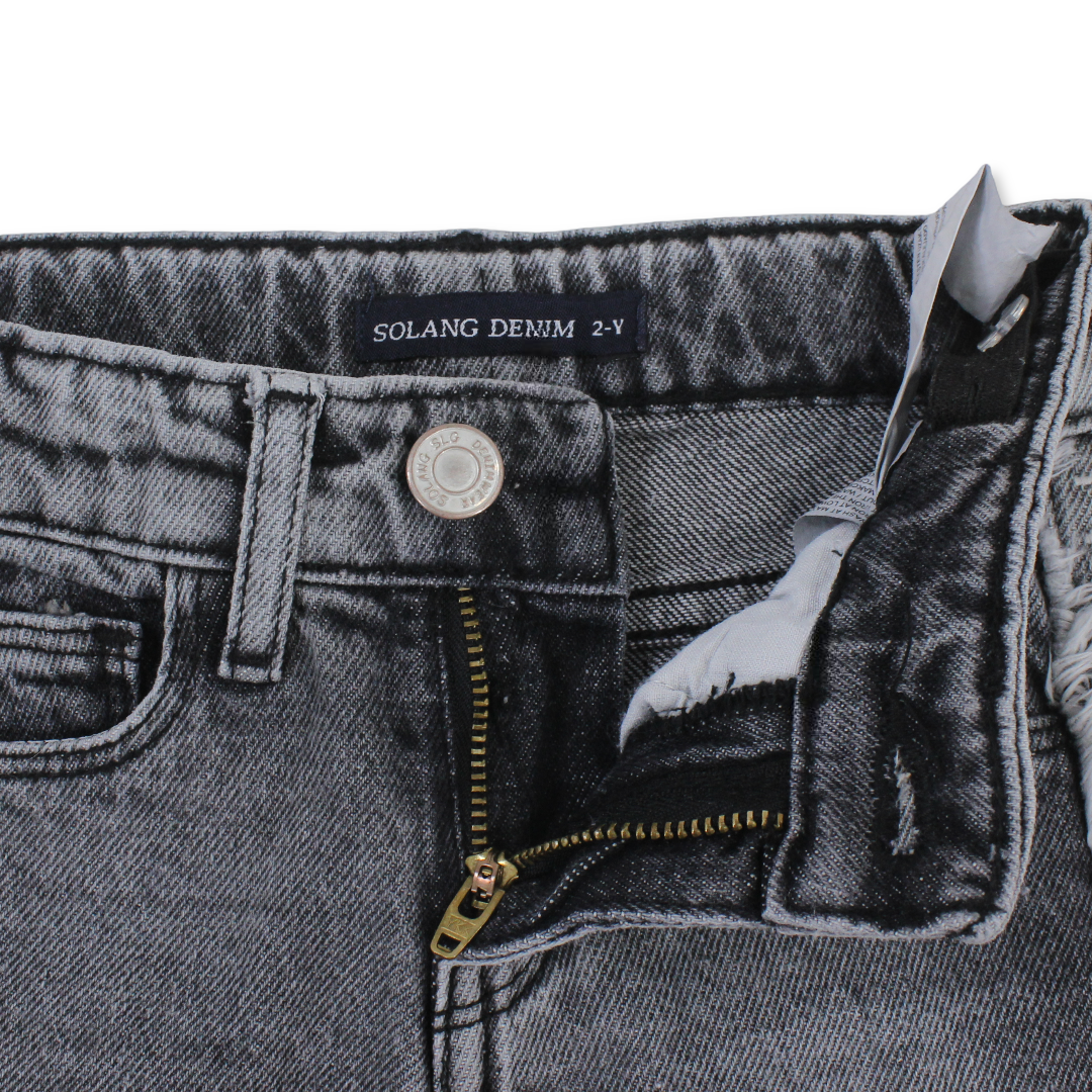 Girls Denim Pants – Light Gray