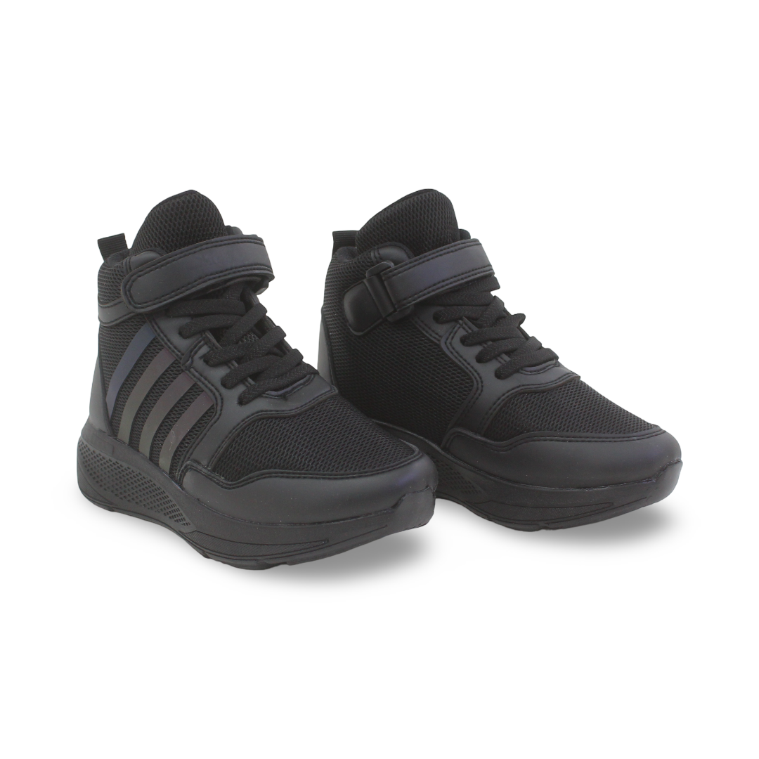 Unisex Kids Leather Half Boots – Black - Clothing - step right