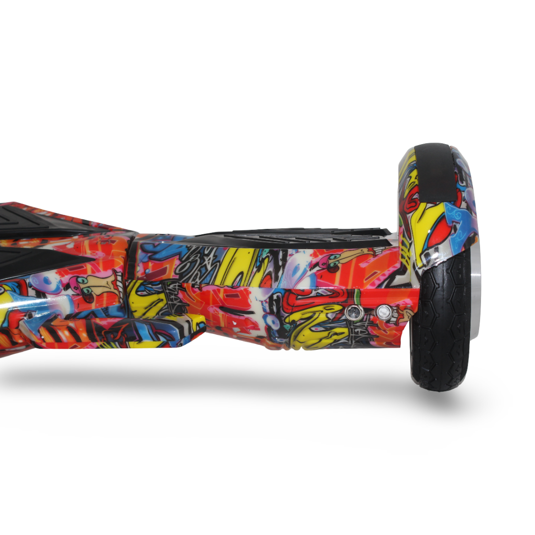 Electric Hoverboard 8 Inches – Orange with Graffiti Print