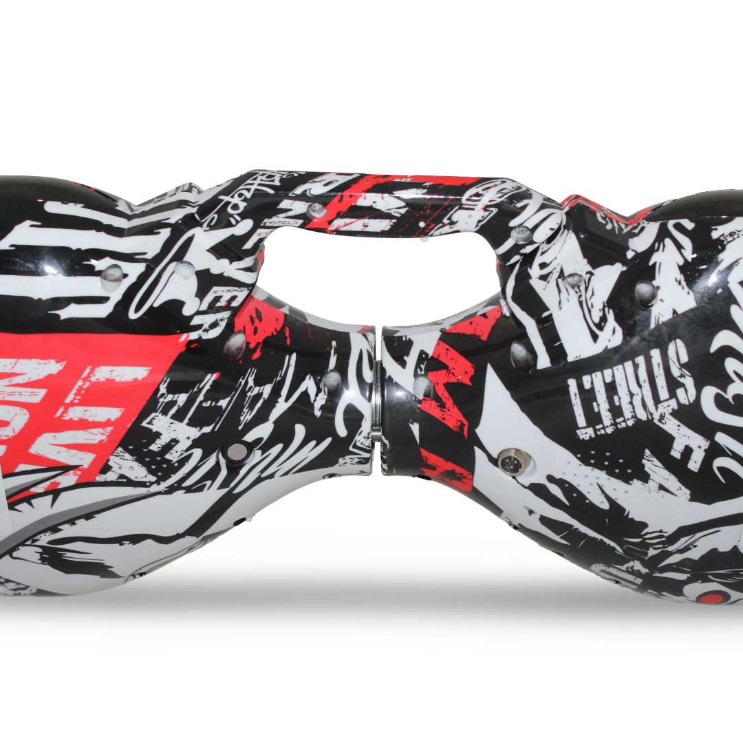 Electric Hoverboard 10 Inches – Black & White Graffiti Print