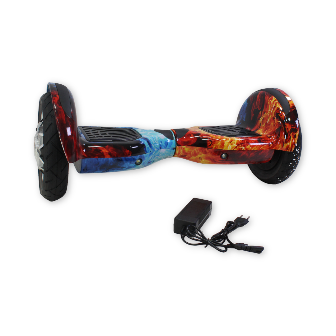 Hoverboard 10 Inches – Blue & Flame Red - Toys - Al Hamed