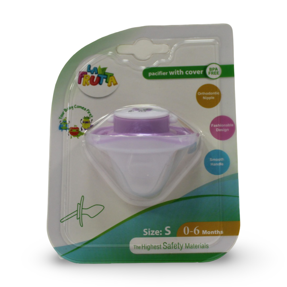 La Frutta Pacifier with Cover 0-6m – Purple