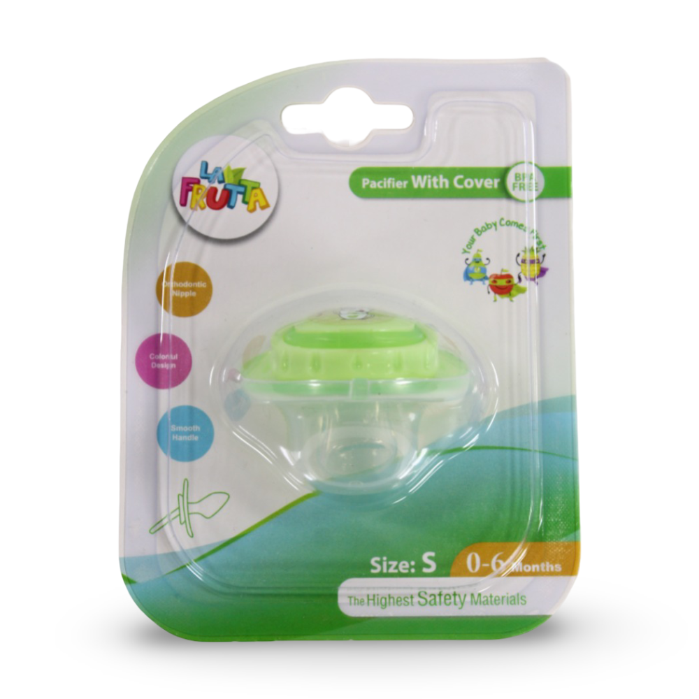 La Frutta Orthodontic Silicone Pacifier 0-6m – Green - Baby Essentials
