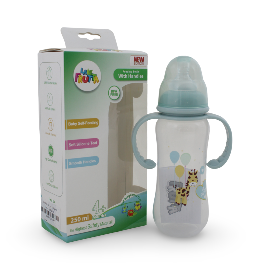 La Frutta Baby Feeding Bottle with Handles 250ml – Mint