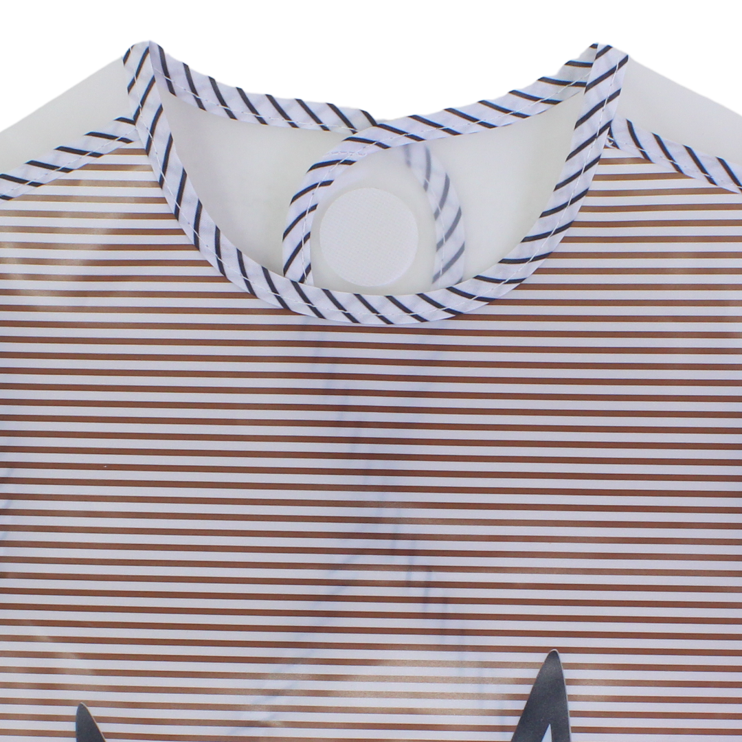 La Frutta Waterproof Baby Bib – Black & Orange with Fox Print