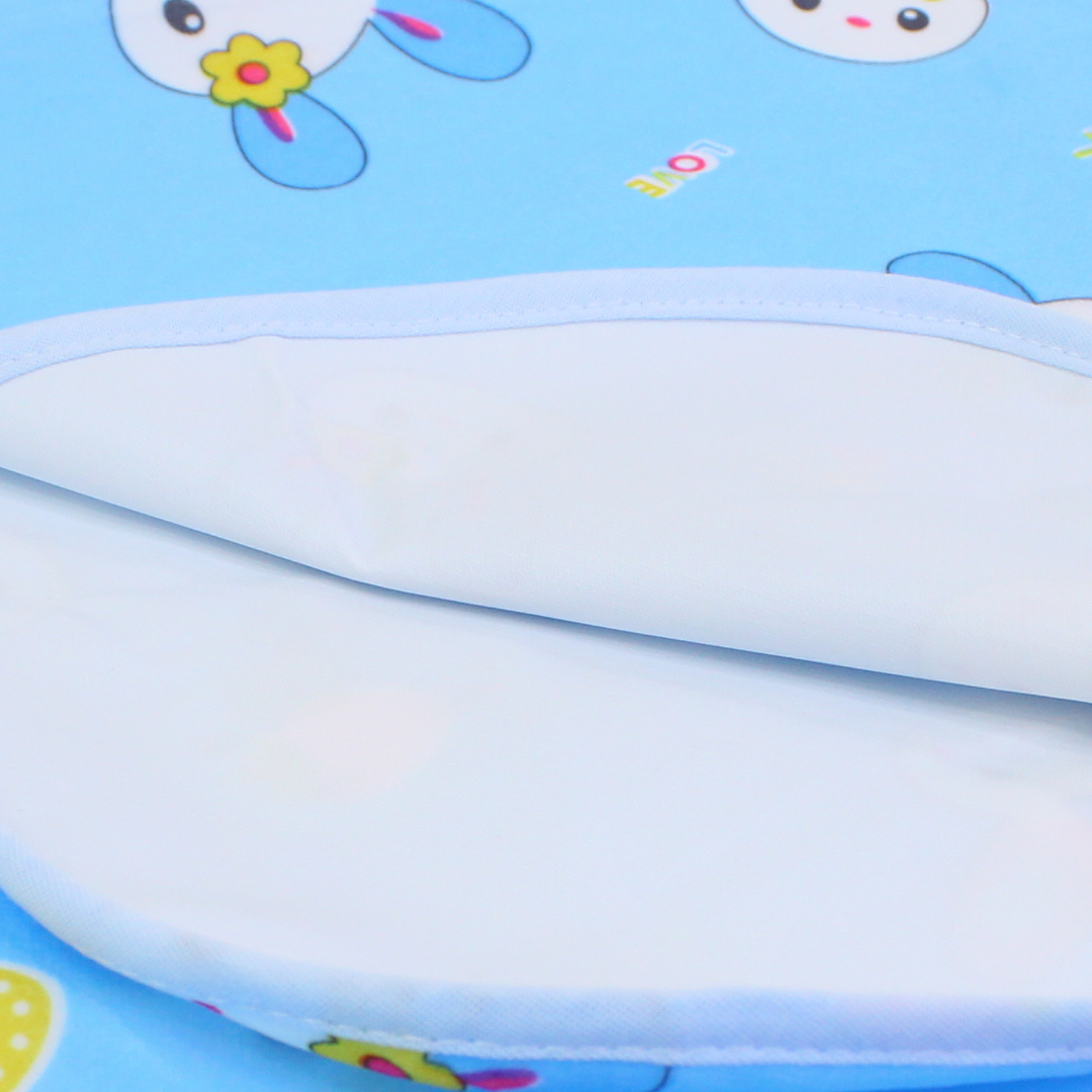 La Frutta Waterproof Baby Diaper Changing Mat – Baby Blue with Rabbit Print