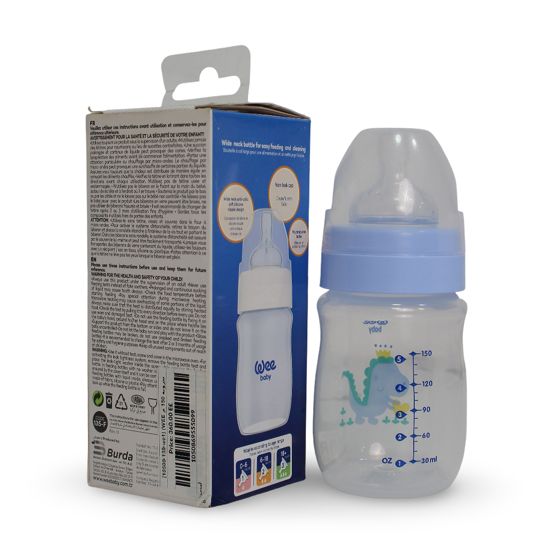 Wee Baby Classic Plus Wide Neck PP Bottle 150ml – Baby Blue