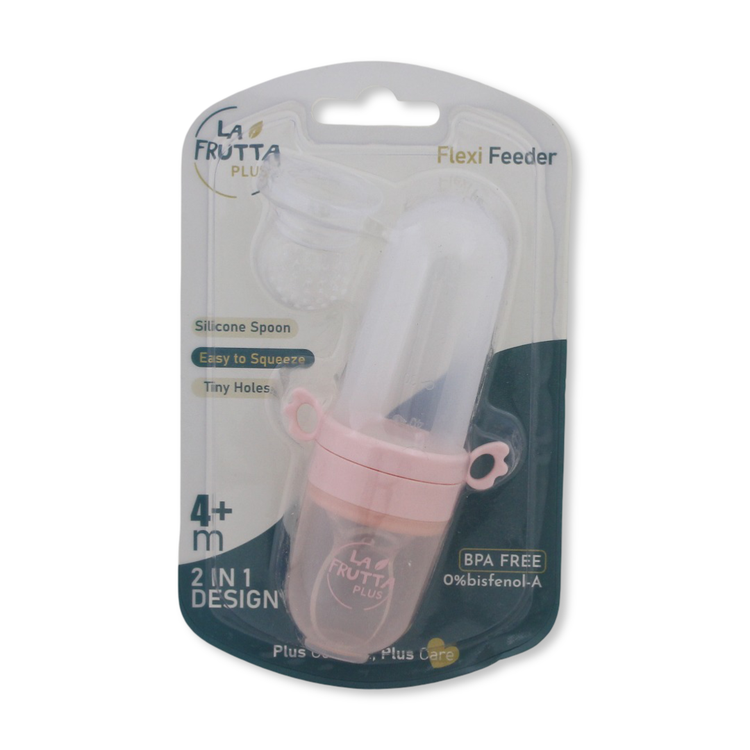La Frutta Plus Flexi Feeder 2in1 Design +4m – Pink - Baby Essentials