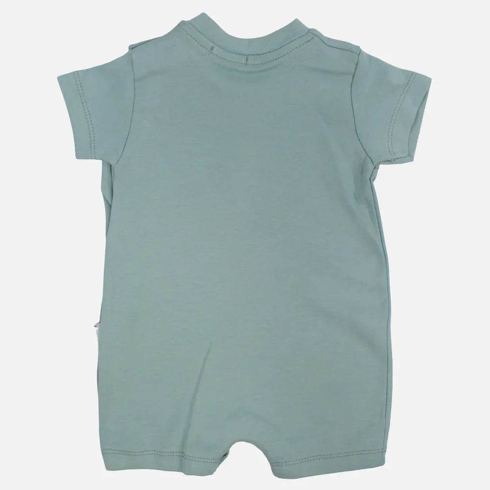 Baby Boys Cotton Romper - Car Print