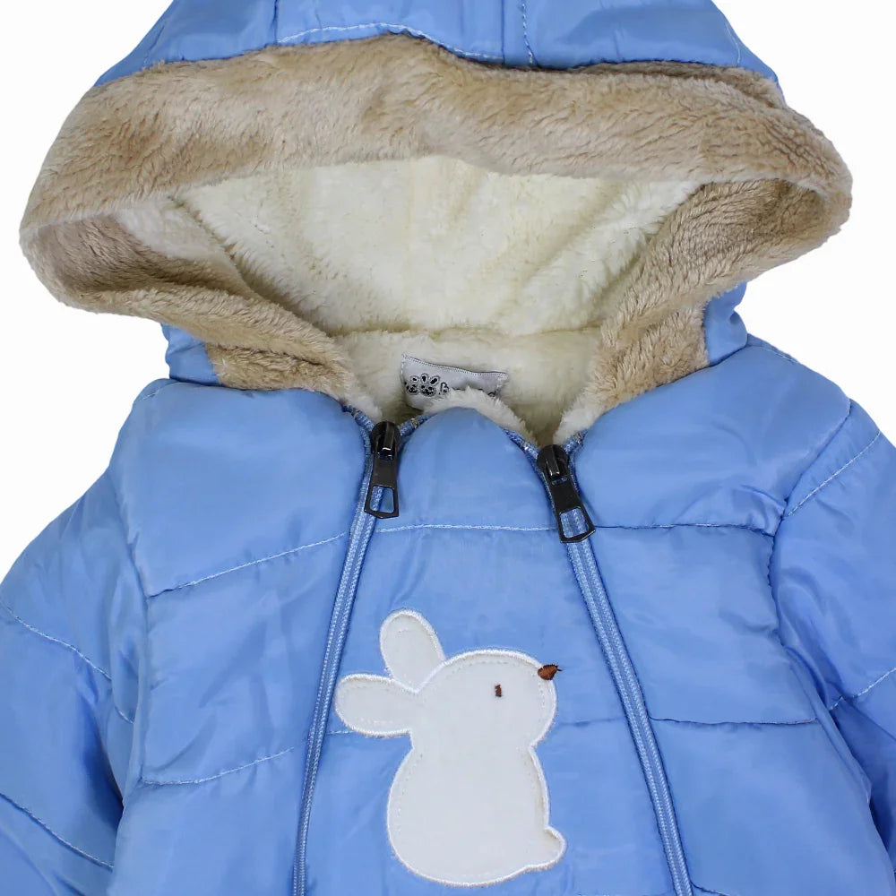 Baby Boys Waterproof Hooded Overall - Rabbit Design