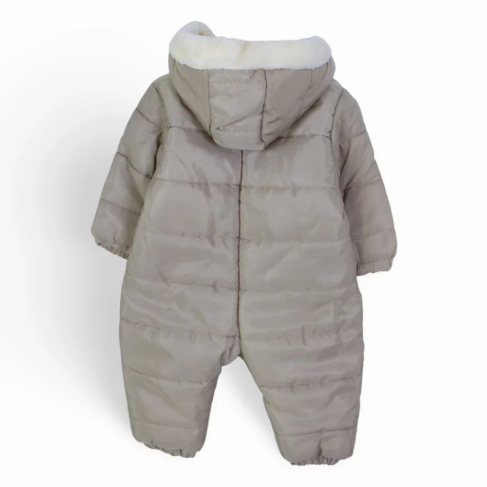 Baby Boys Waterproof Hooded Overall - Rabbit Design