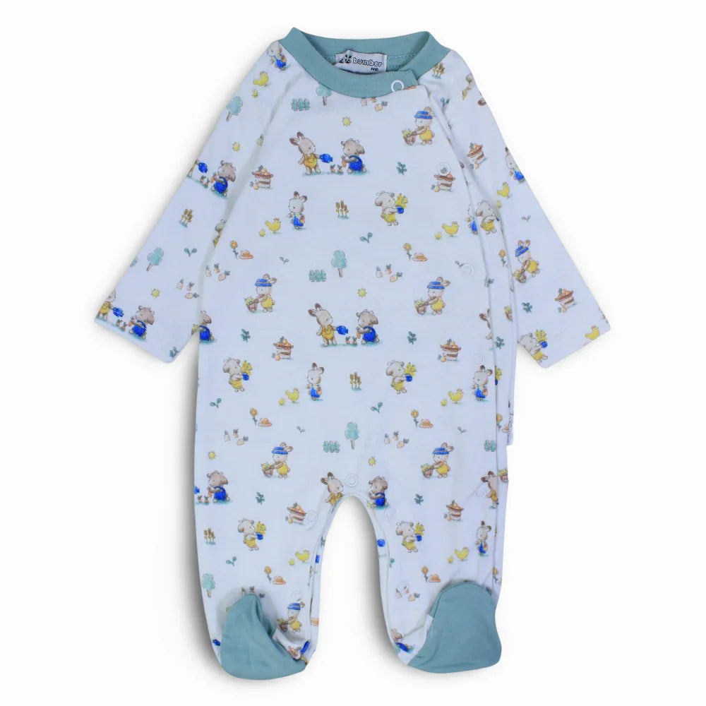 Unisex Cotton Baby Footie - Animals Design