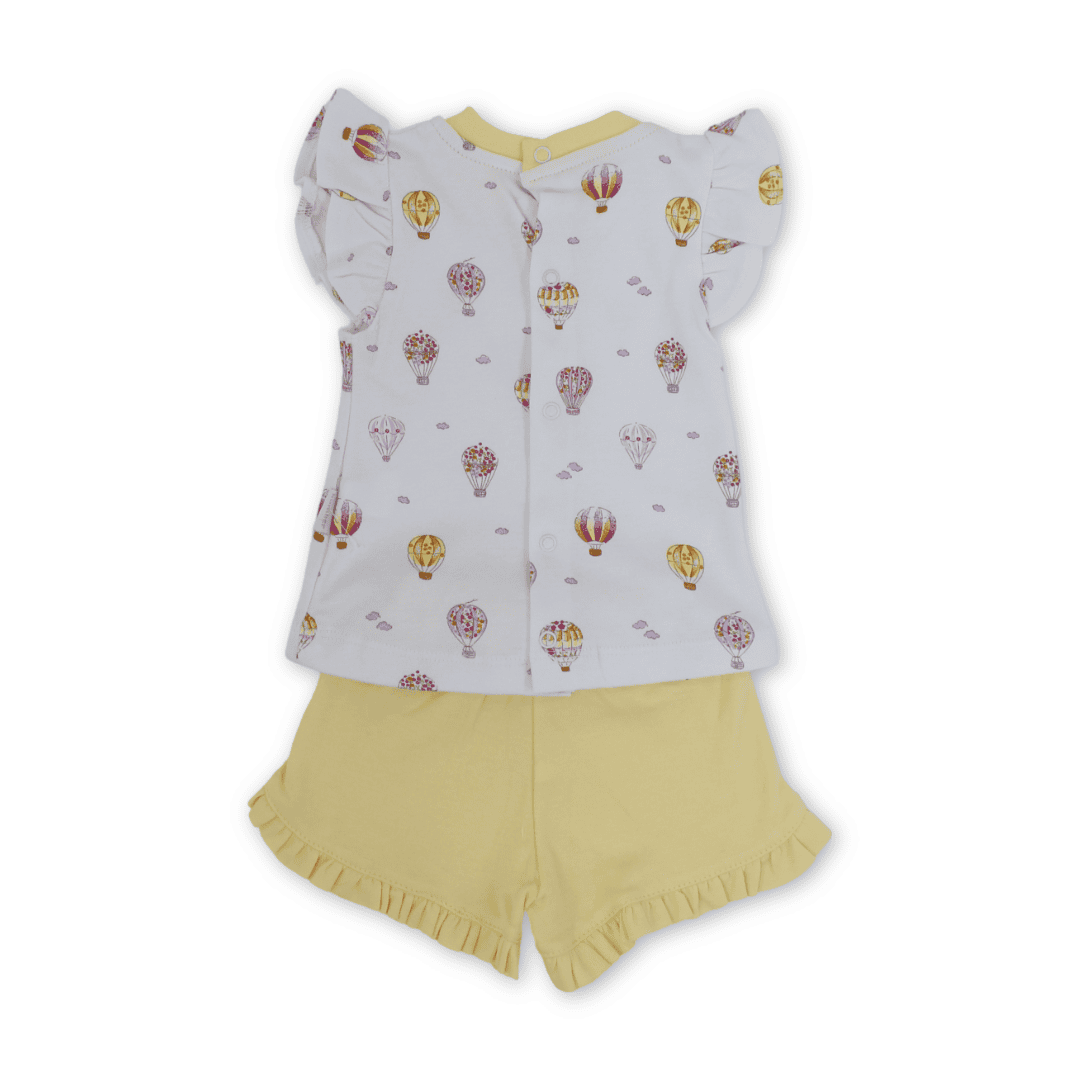 Baby Girls Cotton Outfit Set – Bow Design