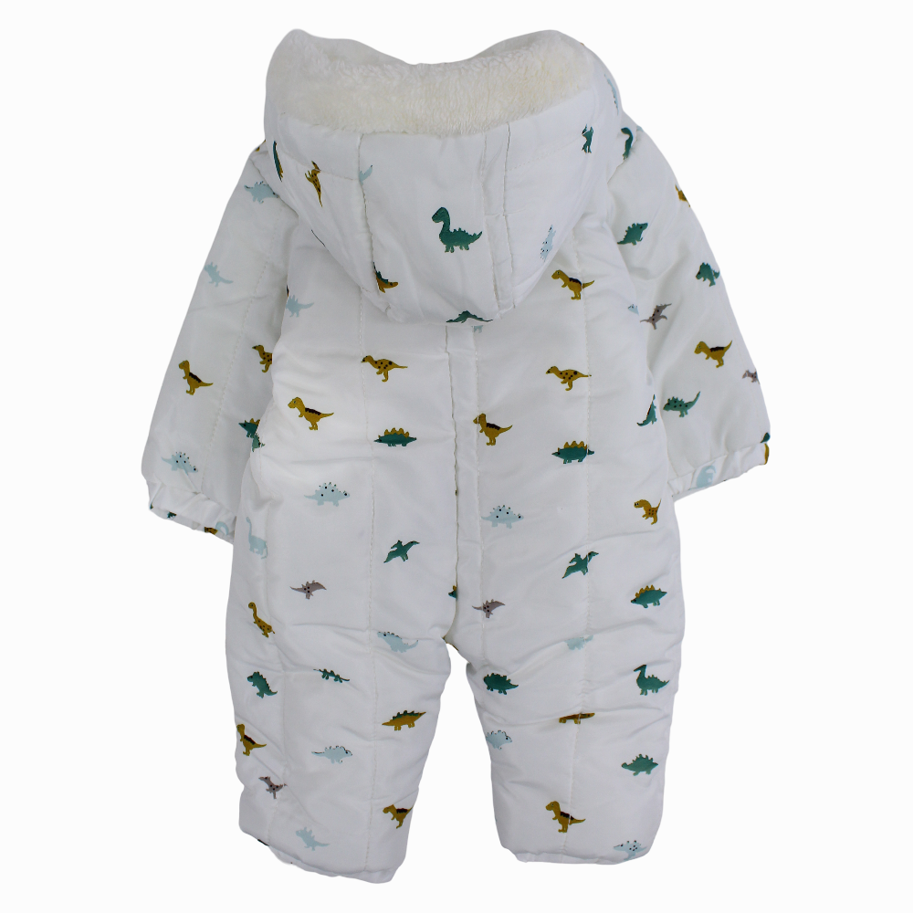 Baby Boys Waterproof Hooded Overall - Dinos Print