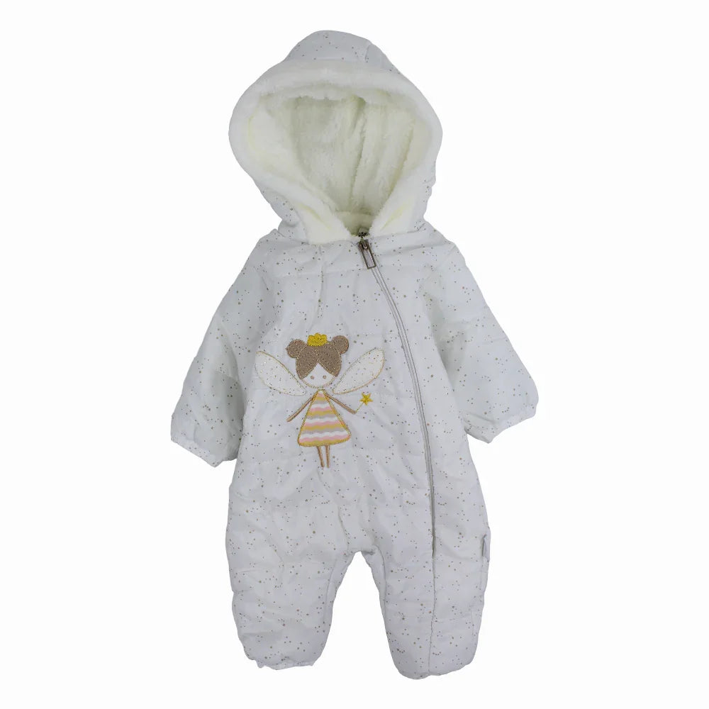 Baby Girls Waterproof Hooded Overall - Cute Girl Design