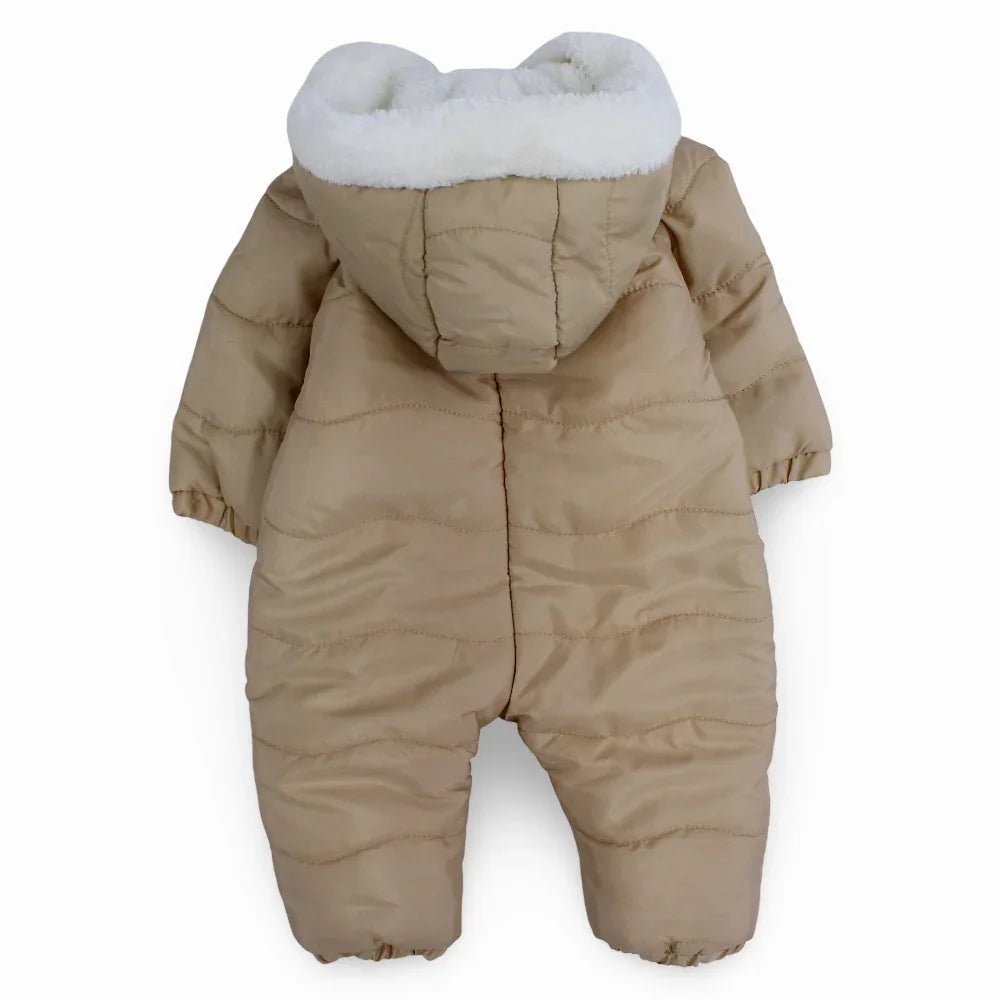 Baby Girls Waterproof Hooded Overall - Flowers Design