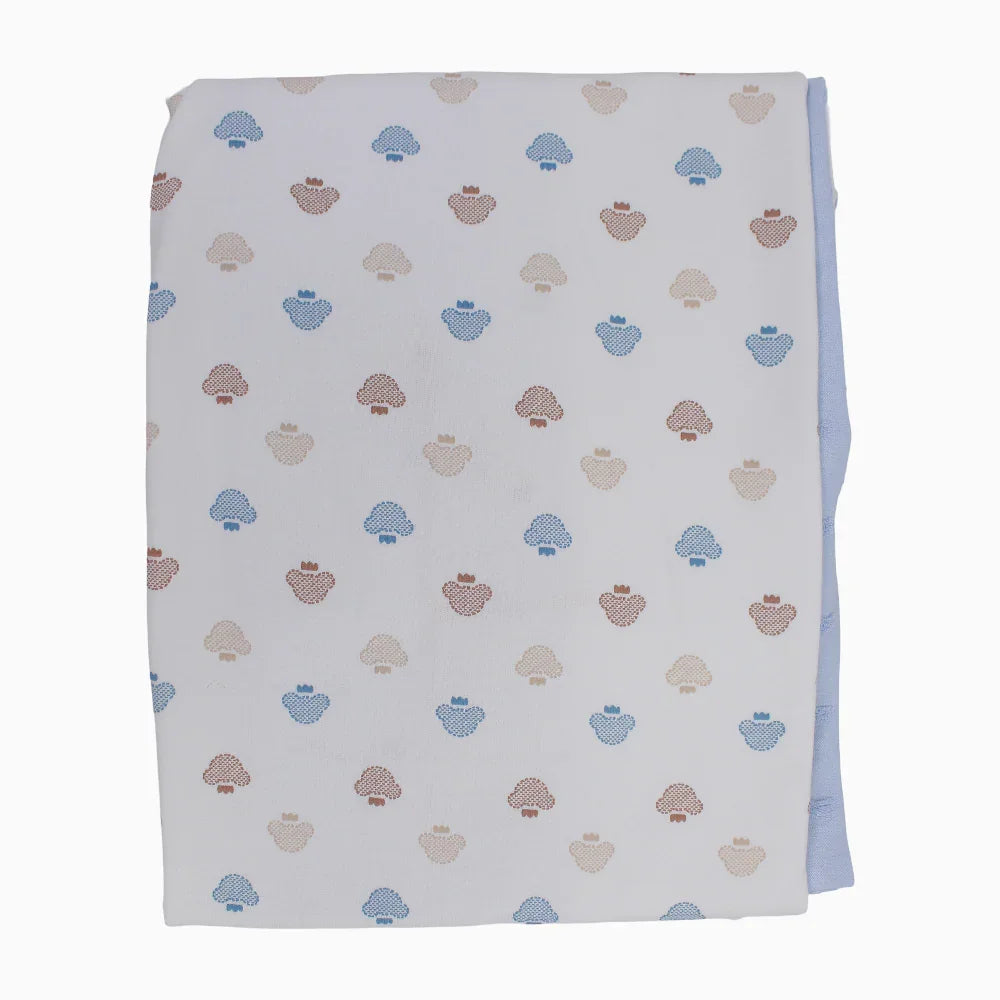 Unisex Baby Cotton Blanket – Bear, Star, & Balloon Design