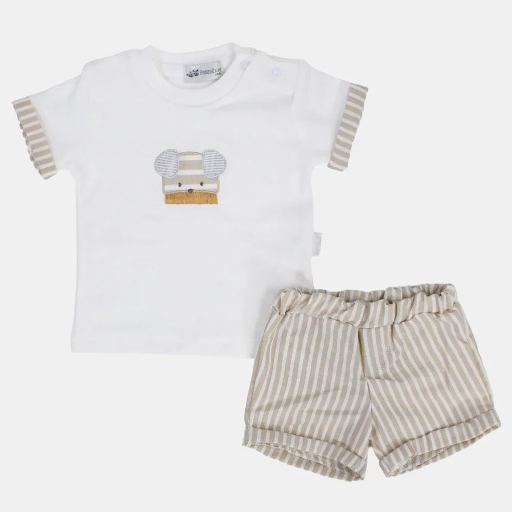 Baby Boys 2- Piece Outfit Set - Puppy Head Design