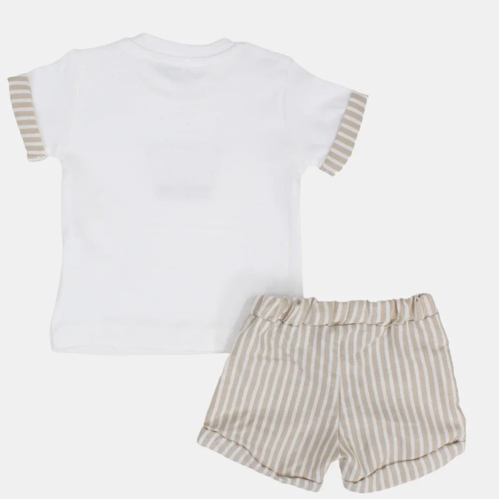 Baby Boys 2- Piece Outfit Set - Puppy Head Design