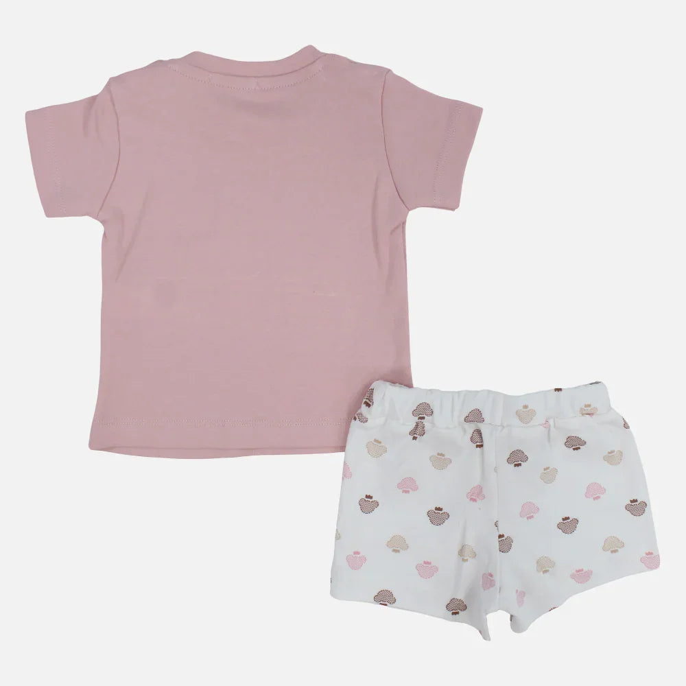 Baby Girls Cotton 2-Piece Outfit Set – Koala, Star & Balloon Print