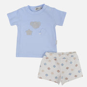 Baby Girls Cotton 2-Piece Outfit Set – Koala, Star & Balloon Print