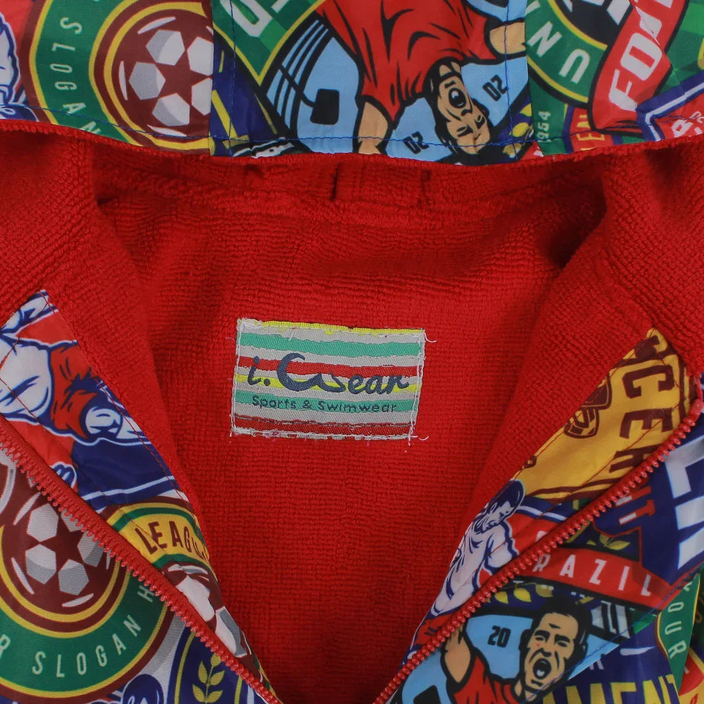 Boys Swim Robe – Football Print