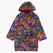 Boys Swim Robe – Blue with Soccer Print