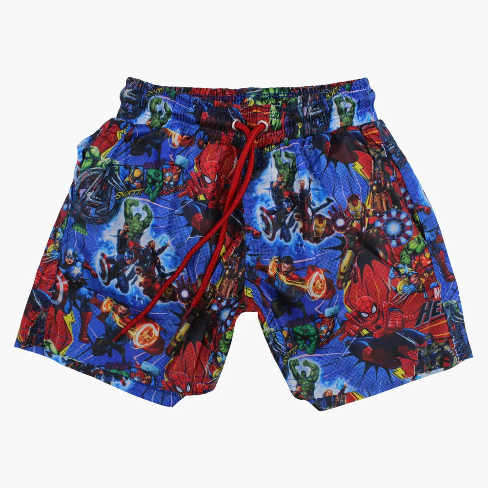 Boys Swim Shorts – Blue with Avengers Print - Clothing - I.Wear