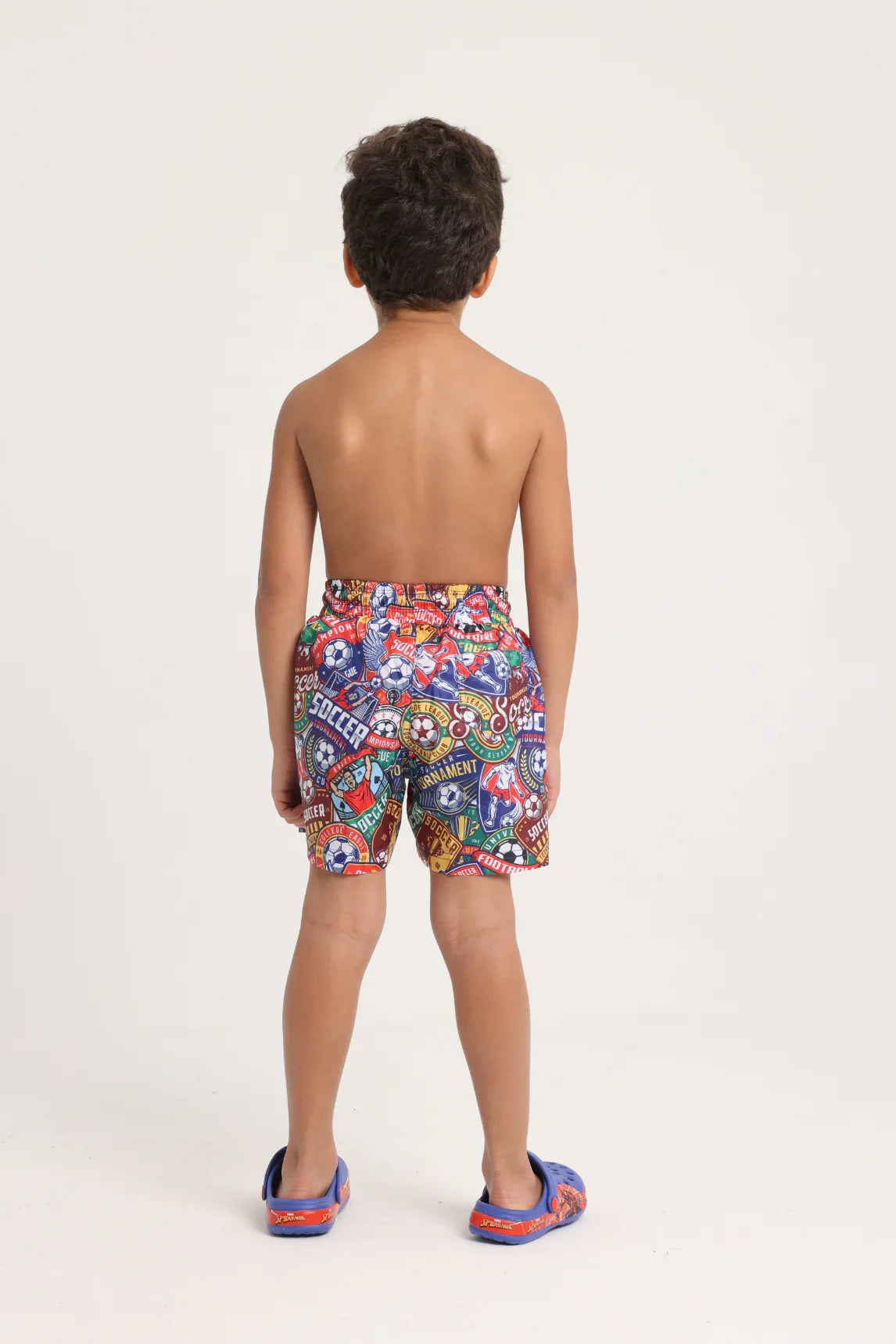 Boys Swim Shorts – Soccer Print