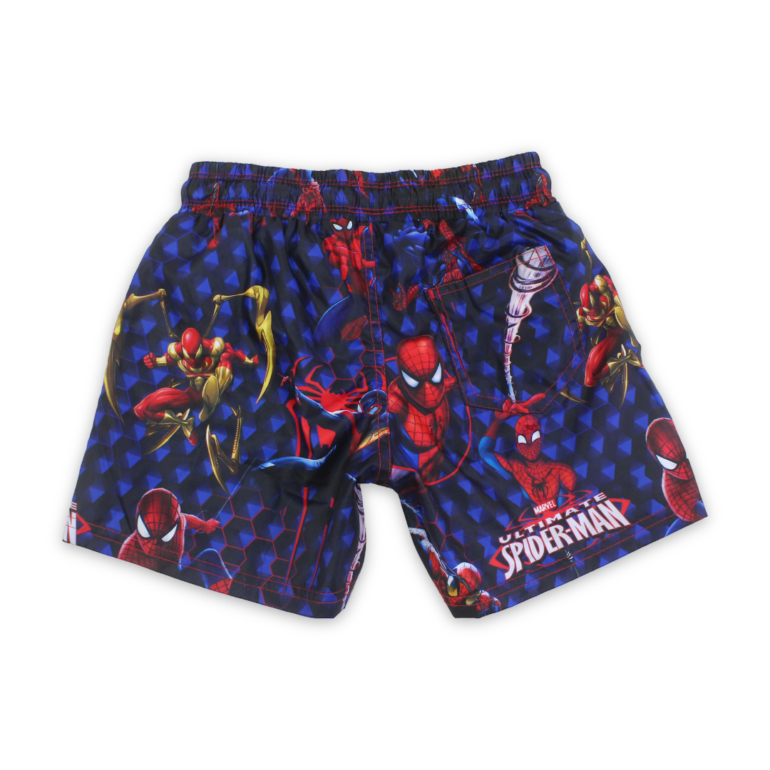 Boys Swim Trunks – Navy with Spider-Man Print
