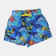 Boys' Swim Shorts – Blue "Super Surf" Design