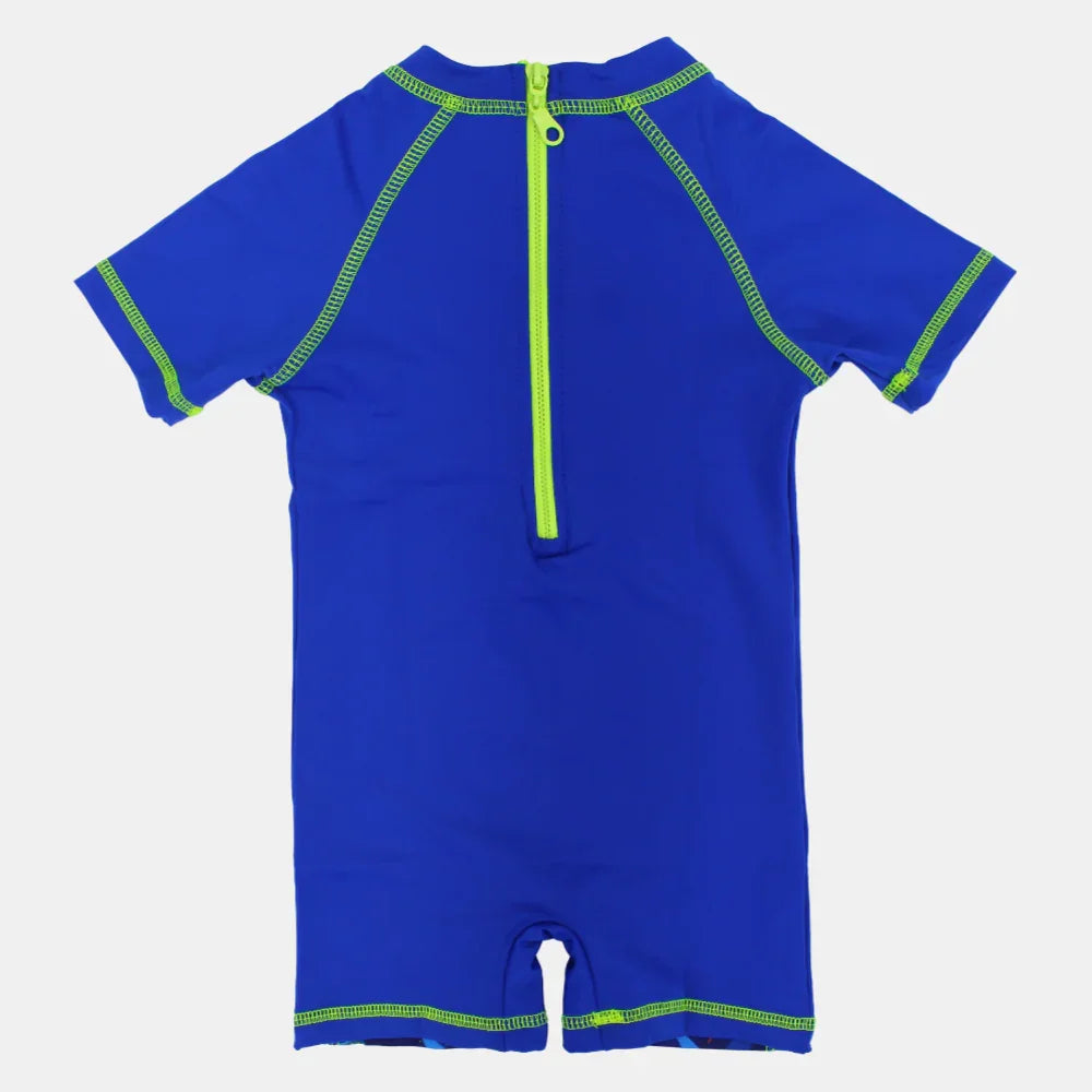 Dinosaurs Boys Blue Overall Swimsuit