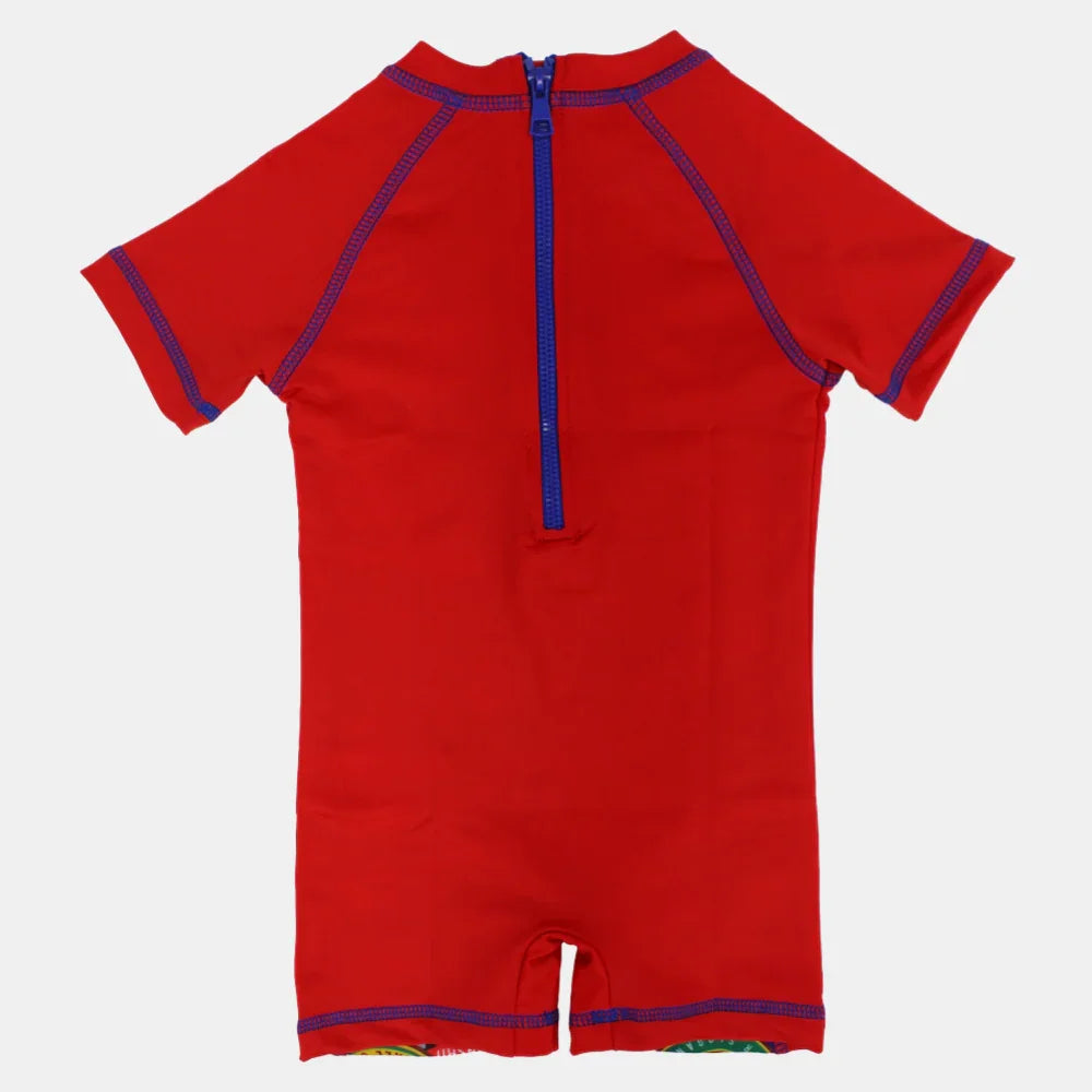 Boys Swimsuit Overall – Soccer Theme