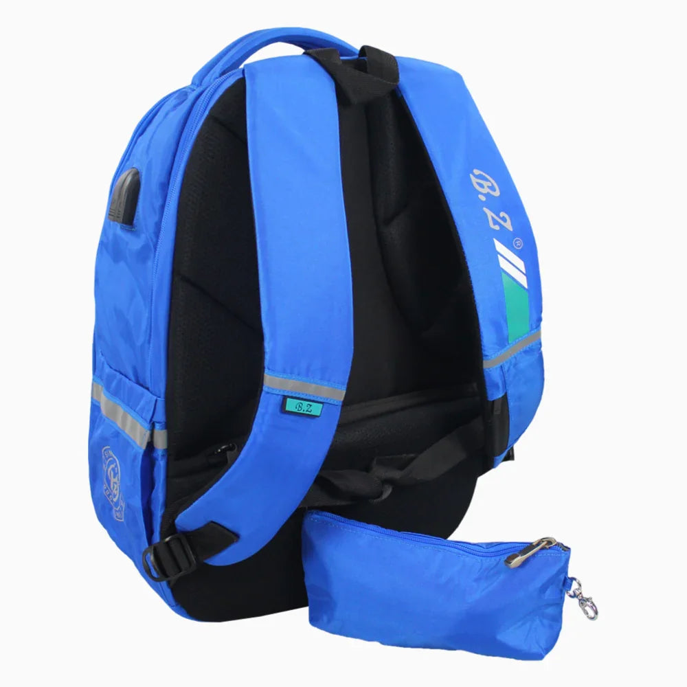 Blue School Set - 20 Inches (Backpack + Pencil Case)