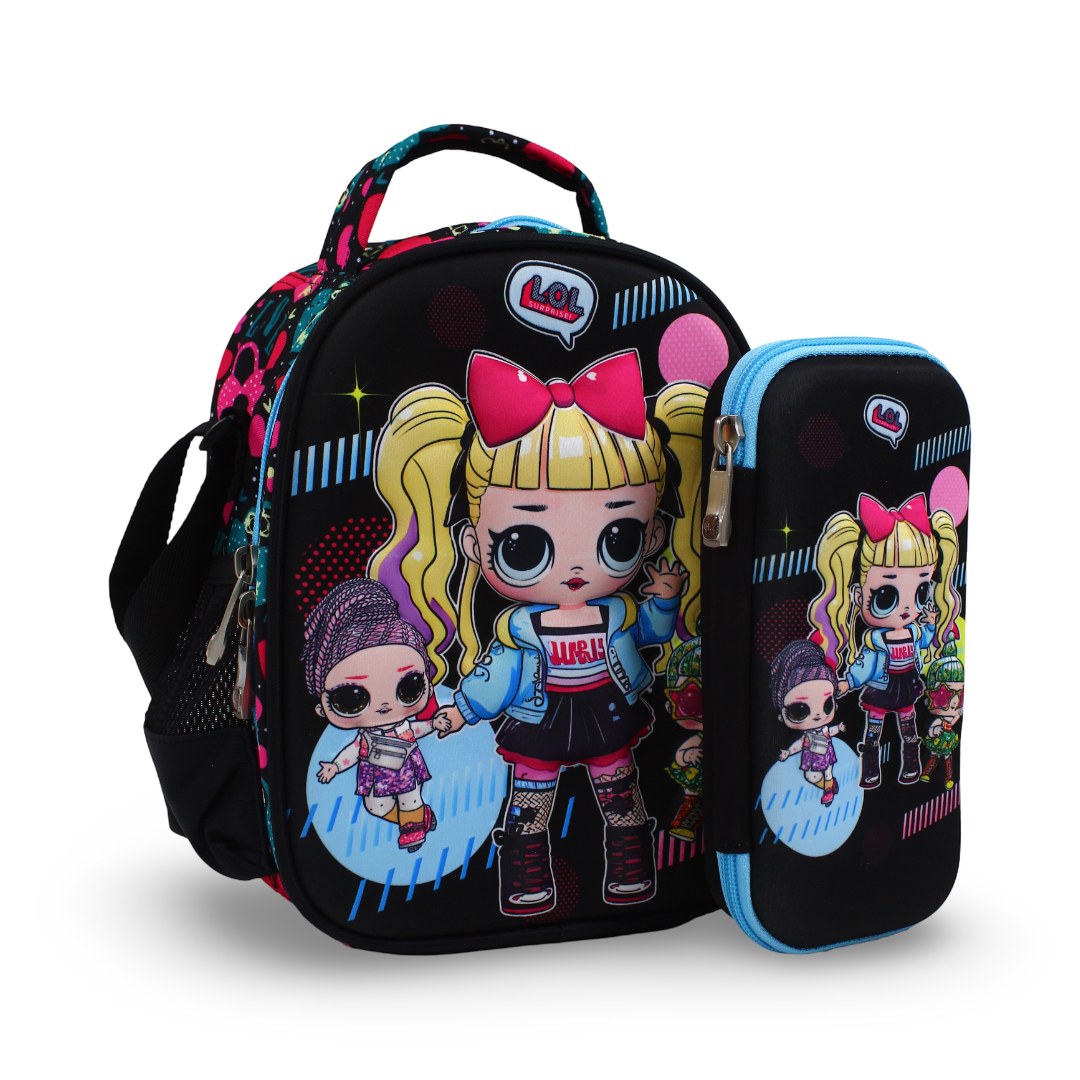 BZ LOL Surprise School Set (Lunch Bag + Pencil Case) – Black - BZ-SCHOOL