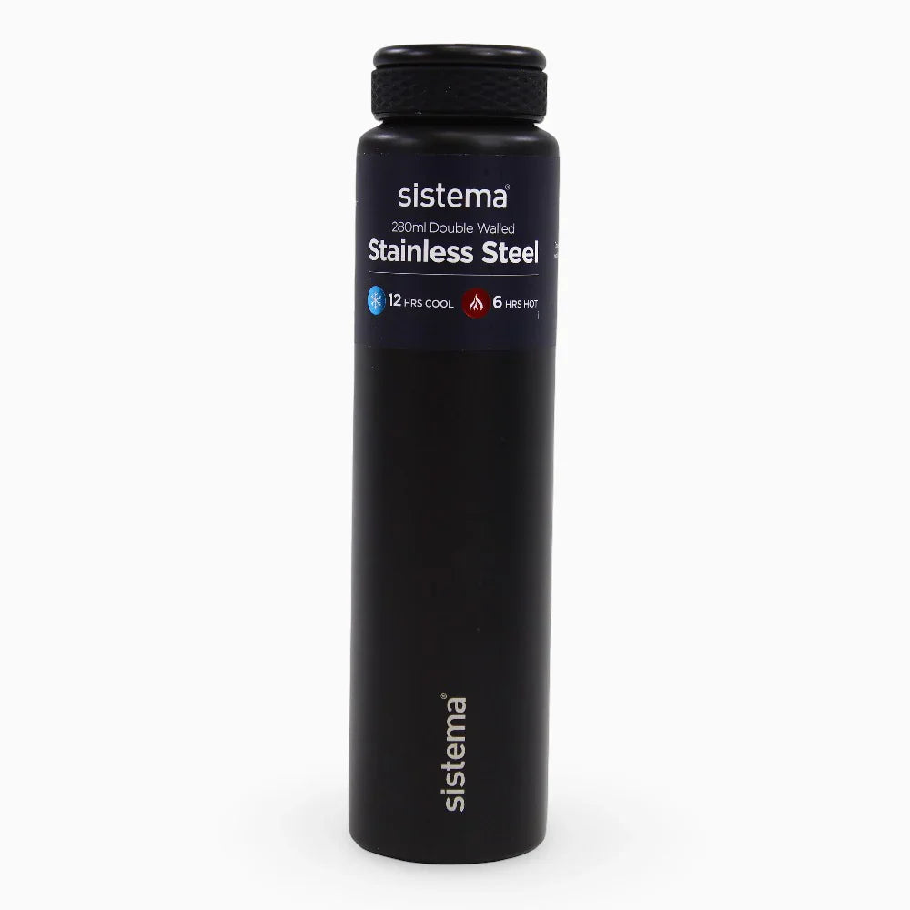 Sistema Stainless Steel Insulated Bottle – Black