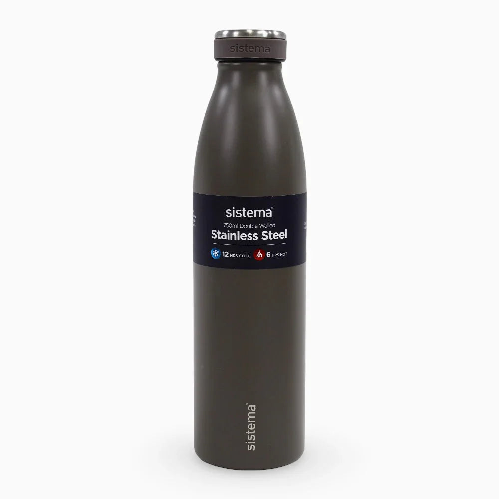 Sistema Stainless Steel Insulated Bottle – Grey
