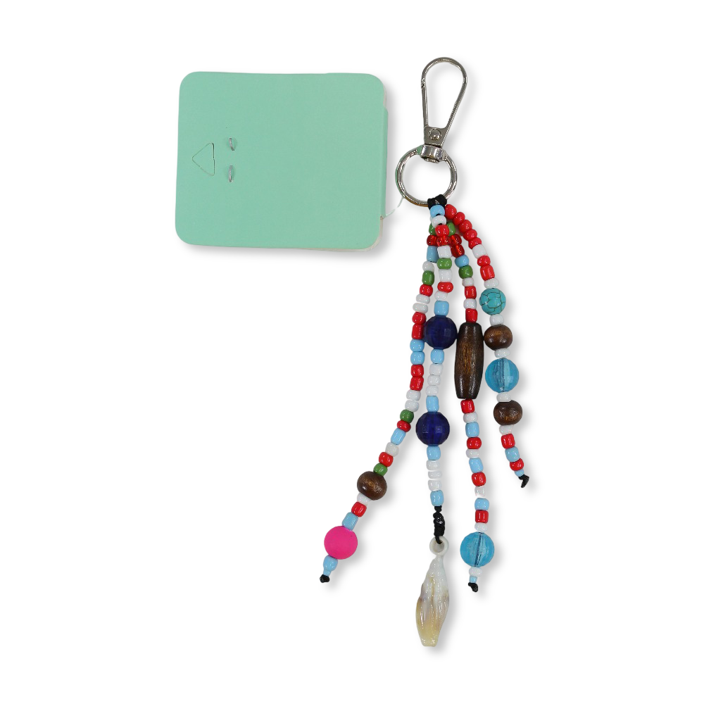 Beaded Keychain- Turquoise