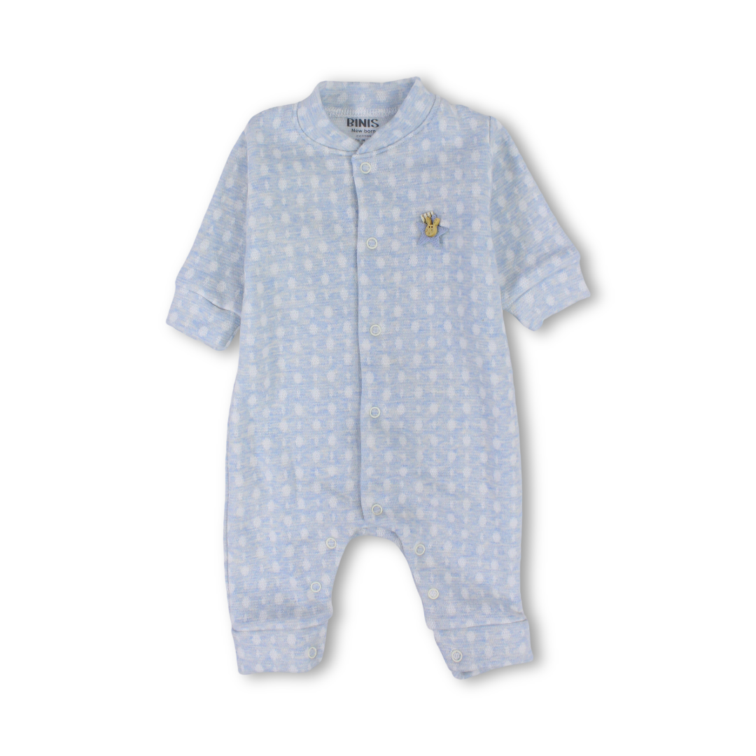 Unisex Baby Cotton Footless Onesie – Baby Blue