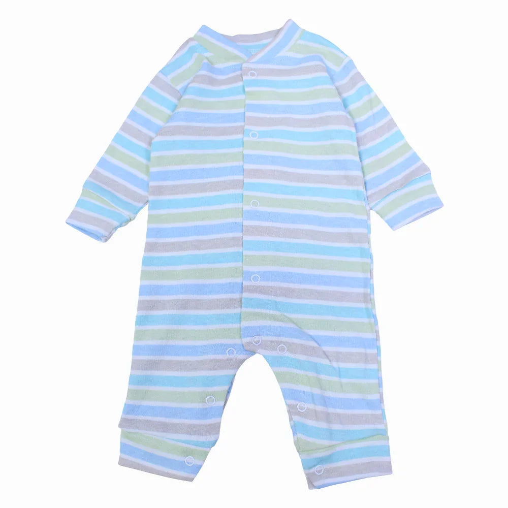 Unisex Striped Cotton Footless Onesie - Clothing - Berceau