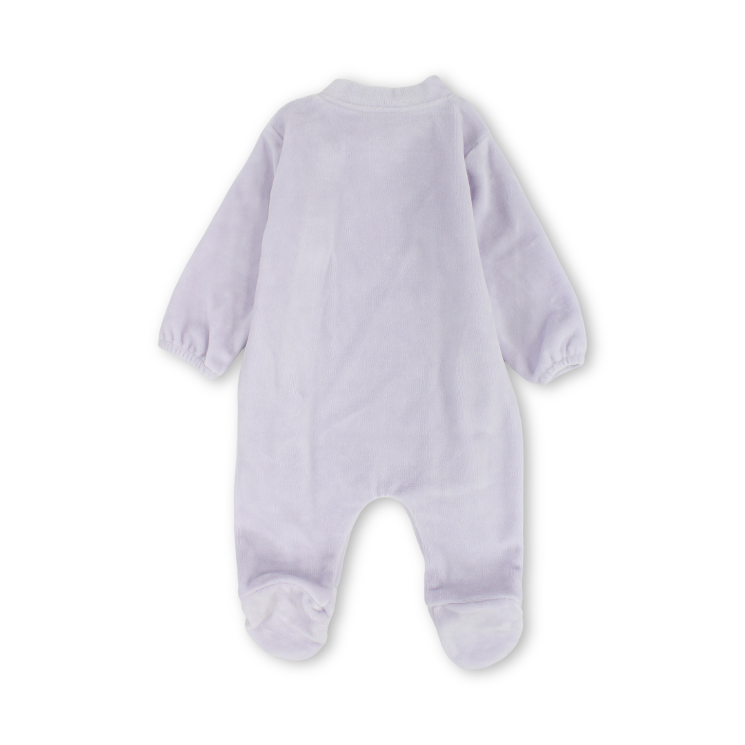 Baby Girls Velvet Baby Footie – Lilac