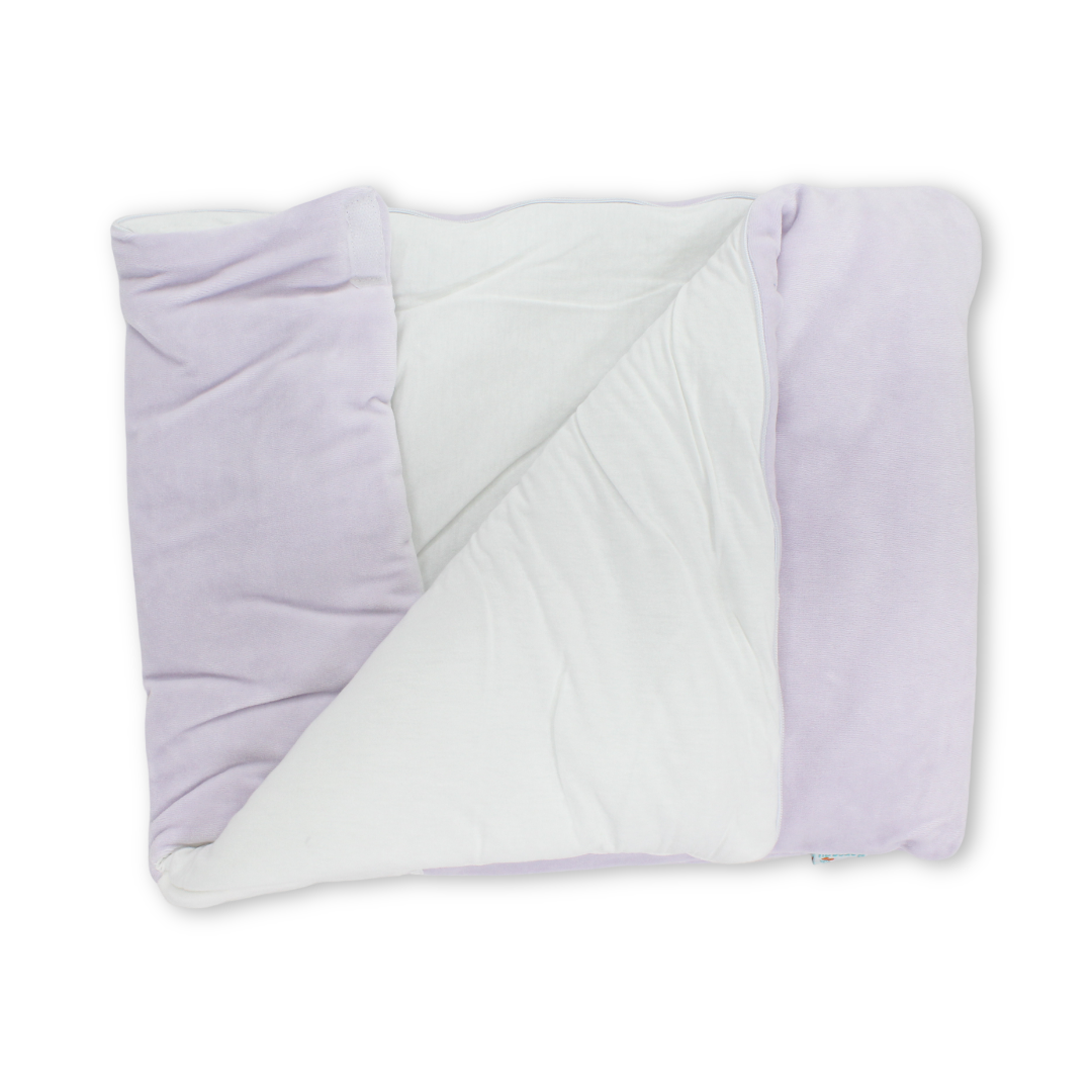 Velvet Baby Port – Lilac & White with Rose Embroidered