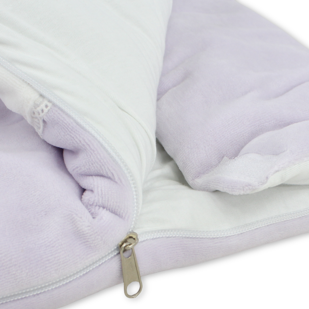 Velvet Baby Port – Lilac & White with Rose Embroidered