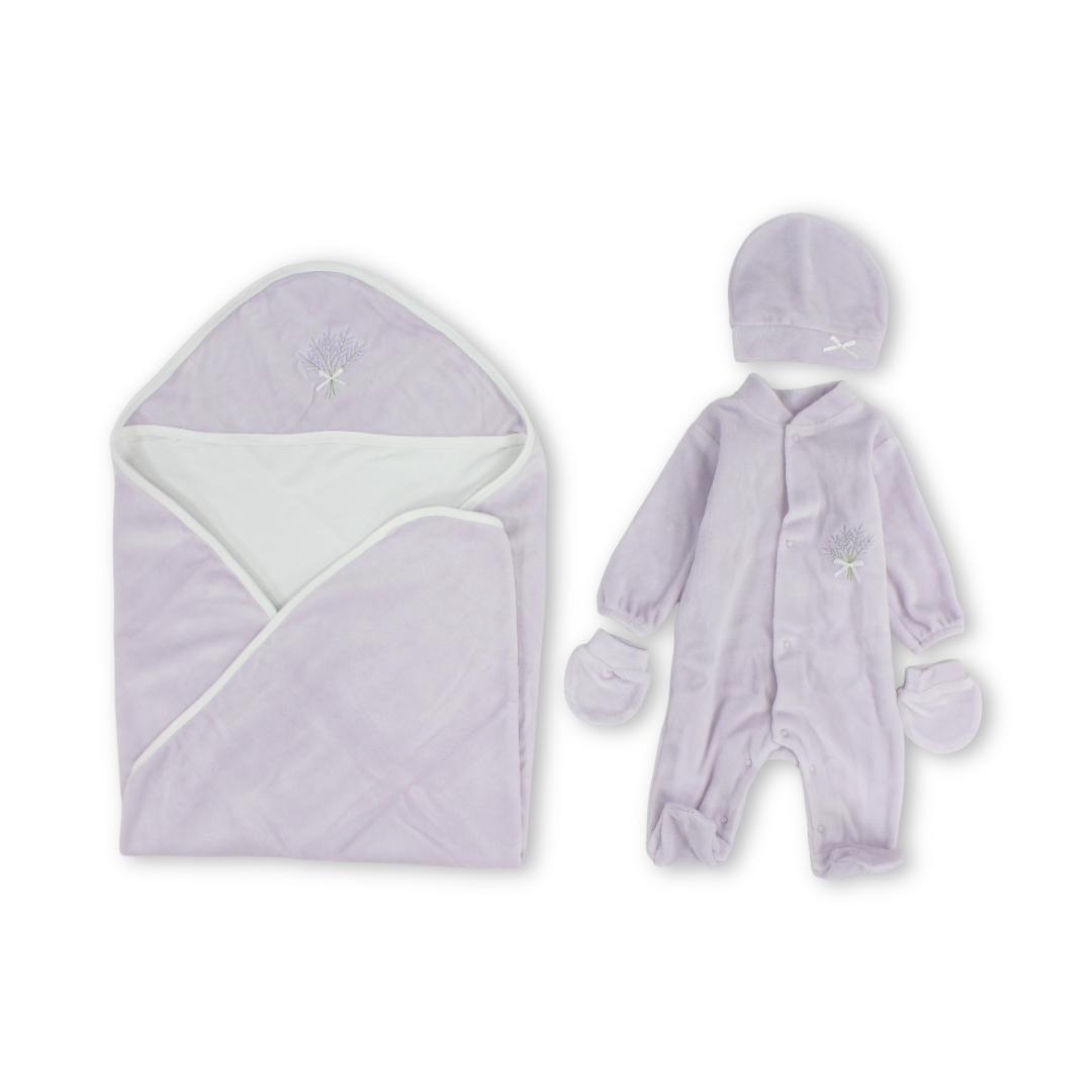 Baby Girls Velvet Gift Clothes Box – Lilac