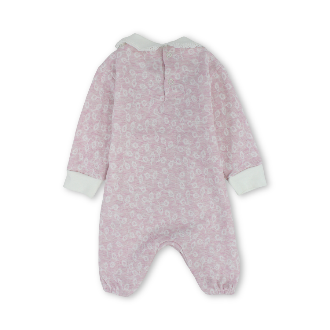 Baby Girls Cotton Footless Onesie – Bows Design