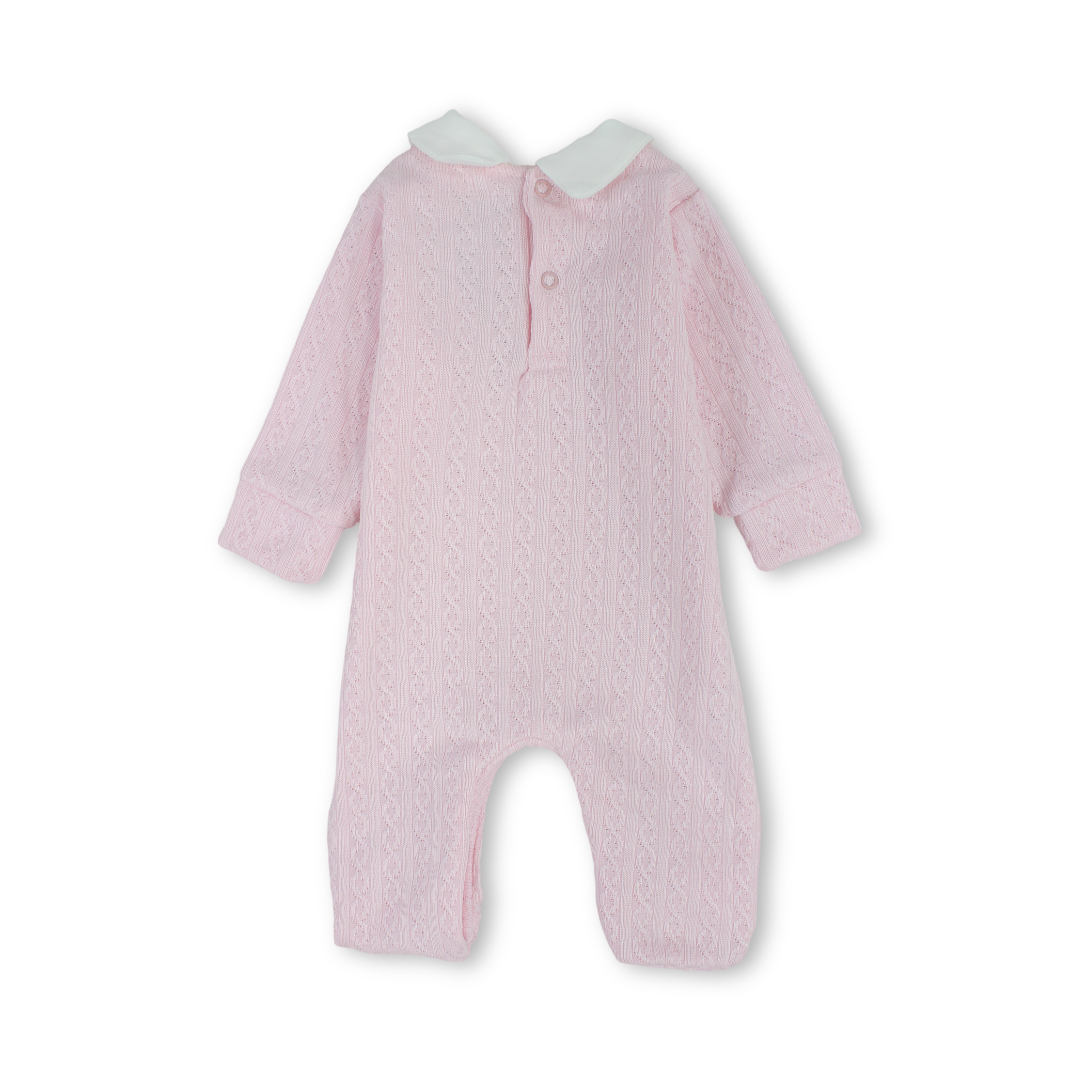 Baby Girls Cotton Baby Footie – Bows Design