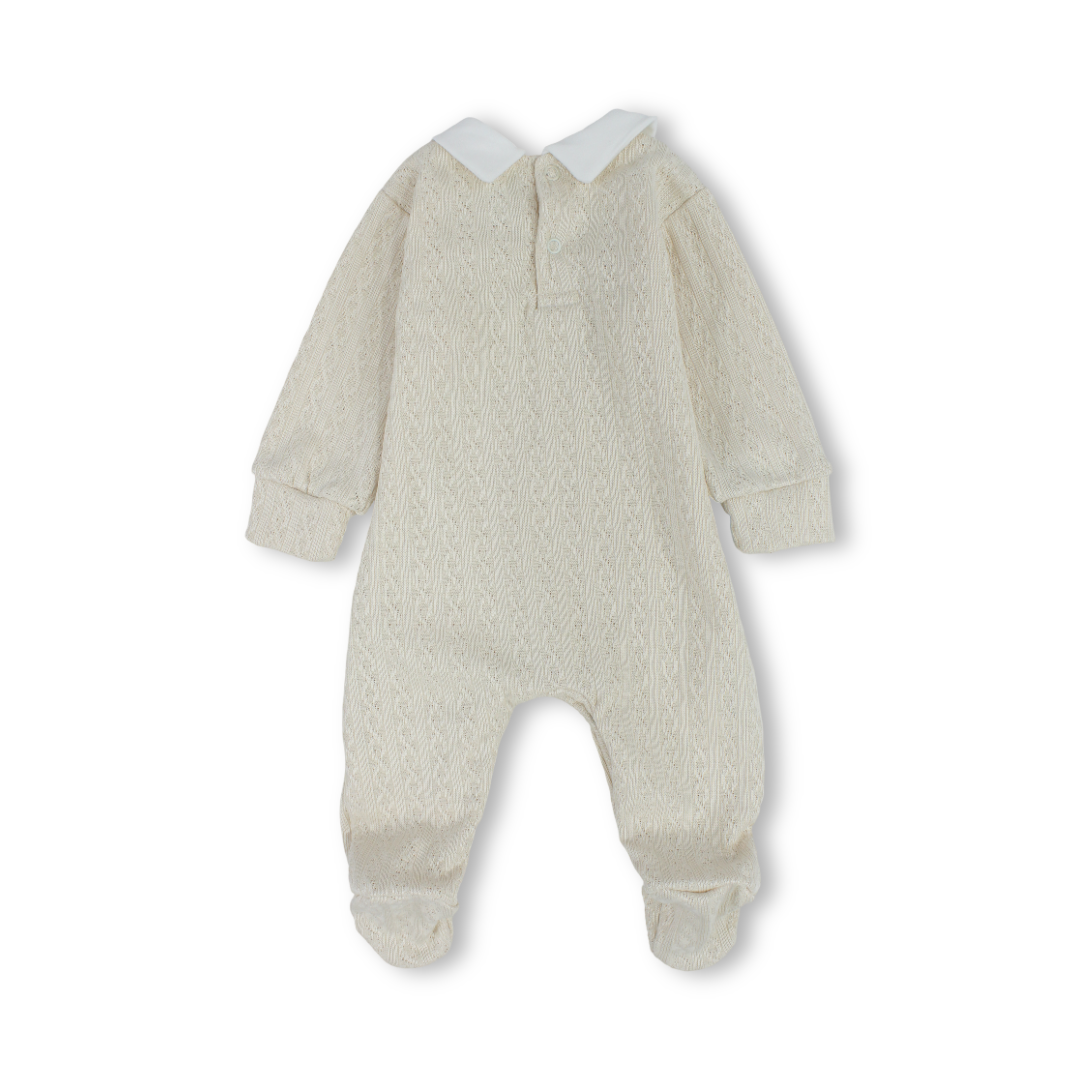 Baby Girls Cotton Baby Footie – Bows Design